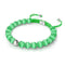 Bracelet en macramé en verre de Cheshire | Céladon | Argent